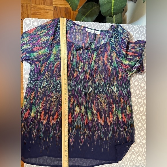 Liz Claiborne Women’s Multicolor Sheer Blouse Size Medium - Picture 9 of 10